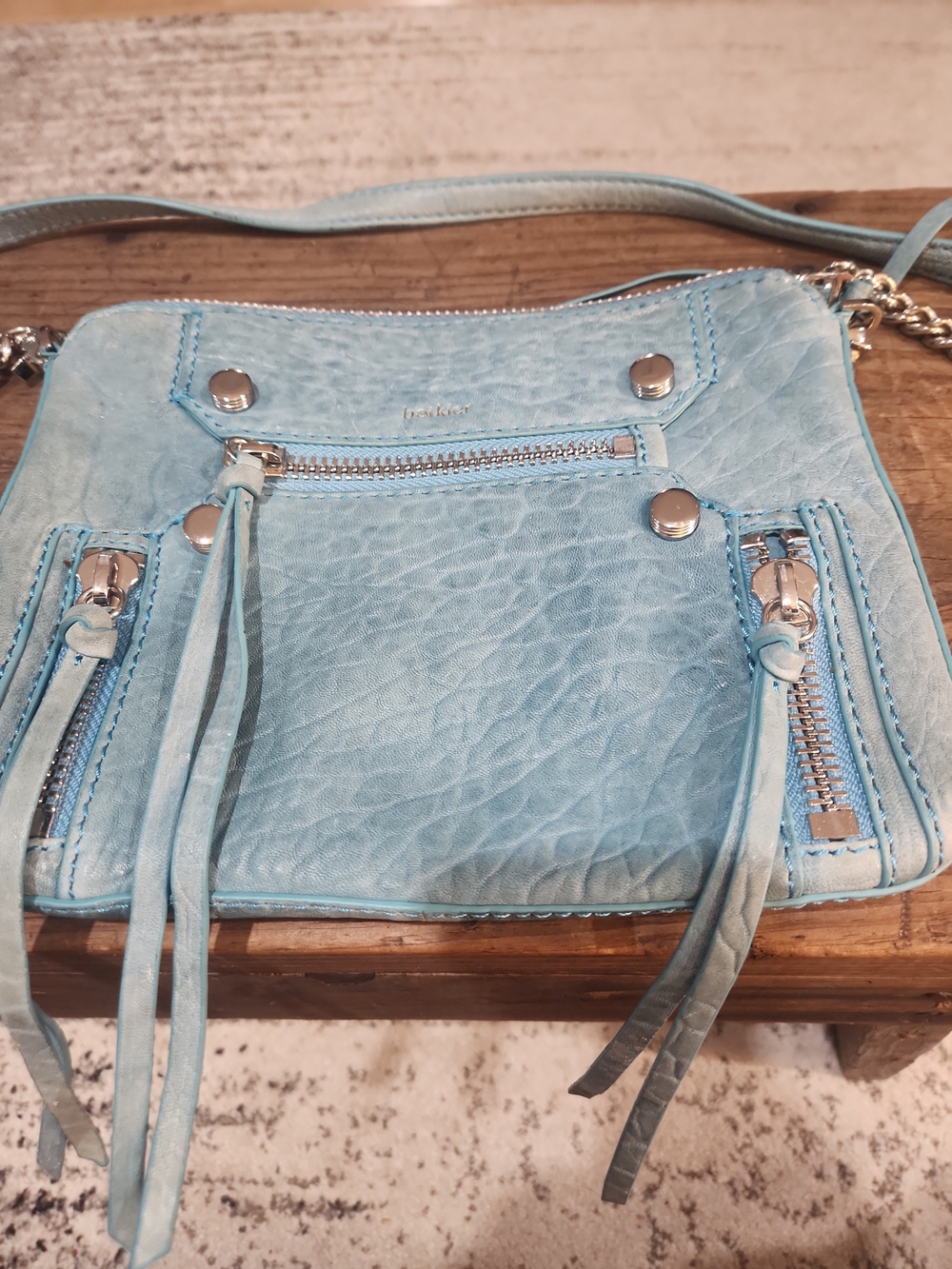 Teal10X7Leather Crossbody Bag by Botkier